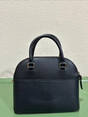 kate spade Black Leather Satchel with Gold Hardware thumbnail 4