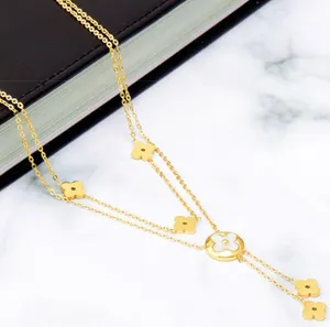 Clovers Gold Layered Necklace thumbnail 7