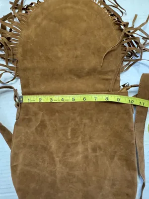 Boho Fringe Faux Suede Crossbody Bag Western Shoulder Purse Tassel Saddle Bag thumbnail 8