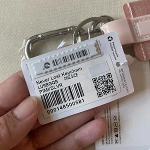 Lululemon Never Lost Keychain Wordmark - Pink Moist/Silver thumbnail 7