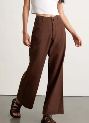 Lulus Bryssa Dark Brown Twill High-Rise Wide-Leg Pants thumbnail 1