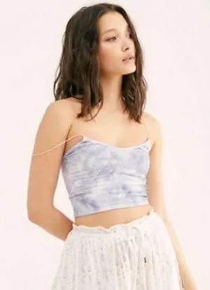 Free people skinny strap brami in washed grey thumbnail 1
