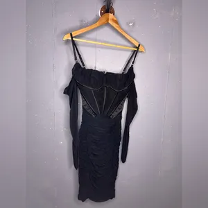 House of CB FREYJA Black Gathered Corset Dress Size XS Plus Cup thumbnail 3