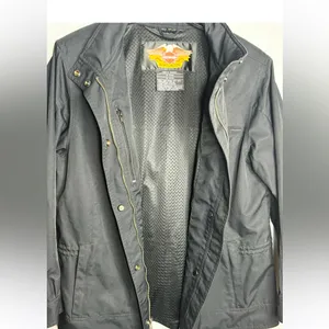 Harley Davidson Vintage Womens Nylon Parka Jacket Black Size XL thumbnail 5