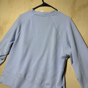 Yogalicious Light Blue Crewneck Sweatshirt Size S Oversized Pullover Athleisure thumbnail 8