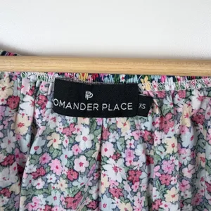 Pomander Place Tuckernuck Floral Blouse‎ XS Colorful Peasant Stretch Bloomcore thumbnail 4
