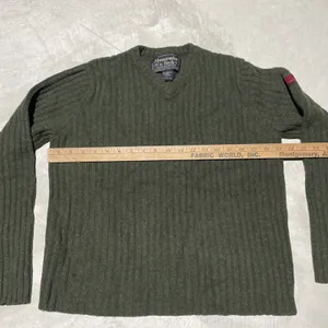 Abercrombie Fitch Women's SZ L VTG Wool Fair Isle Sweater Hong Kong Military AF thumbnail 5