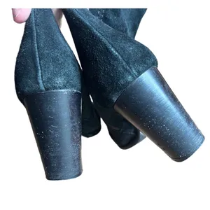 Lavorazione Antigiana Black Italian Suede Leather Heeled Tall Boots Size 9 thumbnail 11