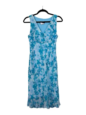 Vintage Mariposa Blue Floral Mini Dress Womens M Y2K 90s Girly Casual Coquette thumbnail 2