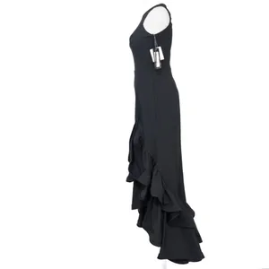 Betsy & Adam. Arielle Scuba‎ Crepe Ruffle Slit Gown. thumbnail 7