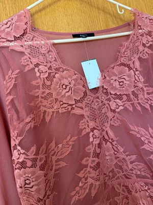 Rust Color Lace Top Red Size M thumbnail 1