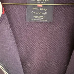 U. S. Polo Assn Women's Sz XXL Hoodie Jacket Navy Blue Red Hood Full Zip Pockets thumbnail 5