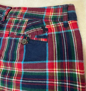 Abercrombie & Fitch Classic Tartan Flannel Cotton Trouser Shorts Size 8 thumbnail 7