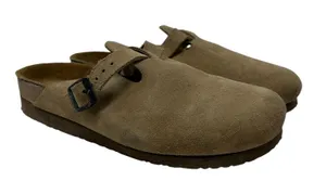 Naot Spring Clog‎ Taupe Suede Backless Tan Beige Size 41 US 10 10.5 thumbnail 1