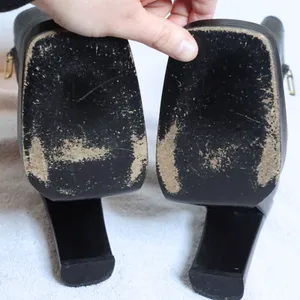 Vintage Tom Ford Gucci Black Square Toe Platform Heel Boots Size 8.5 (w/ OG Box) thumbnail 8