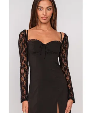 Isabelle’s Cabinet Sky to Moon Lace Sleeve Bustier Dress thumbnail 2