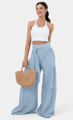 Halara Breezeful Flowy Wide Leg Pants Quick Dry High Waisted Blue M (8-10) NWT thumbnail 11