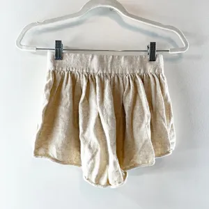 Free People Pull On Relaxed Causal Shorts Beige Tan XS thumbnail 4