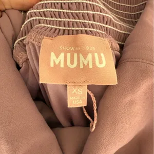 Show Me Your Mumu Women Claire Midi Dress Chiffon Antique Rose Side Slit Size XS thumbnail 9