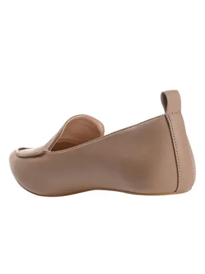 NWT Journee Collection Faux Wood Block Heel Maggs Loafers Taupe Brown 7.5M thumbnail 4