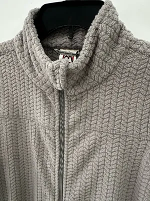 Avalanche Hawthorn Cabled Fleece Jacket NEW Gray Small thumbnail 4