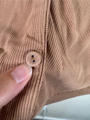 Skims Brown Ribbed PJ Pajamas Top Shirt Womens XS Button Down Casual Cozy Sleep thumbnail 6