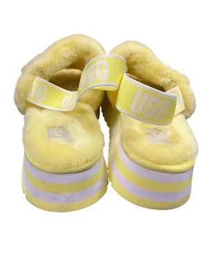 UGG Fluff sugar platform wms yellow slingback casual sandals sz 10 SKU 10-654 thumbnail 14