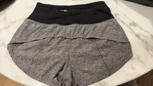 High-Rise Lululemon Grey Speed Up 2.5" Shorts size 0 thumbnail 3