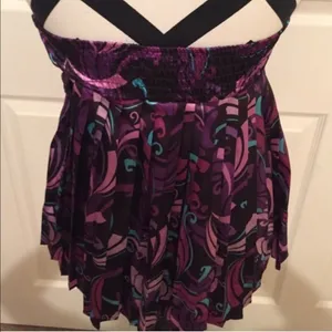 Guess Pleated V-Neck Satin Purple Halter Top XS Deadstock thumbnail 7