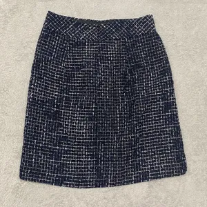 J Crew Skirt Womens‎ 00 Blue Black Tweed A Line Short Office thumbnail 6