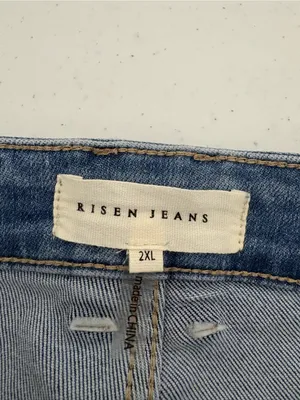 Risen Medium Wash Wide Leg Cuffed Denim Jeans Plus Size 2X 18/20 NEW NWT thumbnail 10