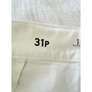 J.Crew | NWT Petite Denim Trouser Jean Stacked Buttons White | Sz P31 thumbnail 11