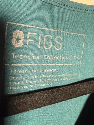 FIGS Womens Teal V-Neck Short Sleeve Scrub Top XS thumbnail 4