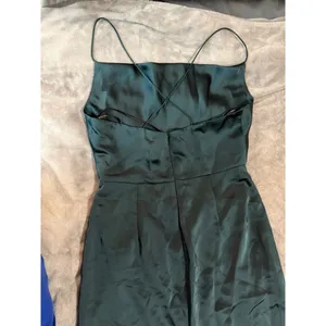 NWT Dessy Collection COWL-NECK CRISS‎ CROSS BACK SLIP DRESS EVERGREEN Size 10 R thumbnail 7