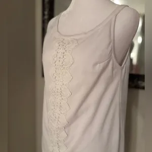 Beautiful White Vfish Sleeveless Spaghetti Crochet embroidered detail dress thumbnail 2