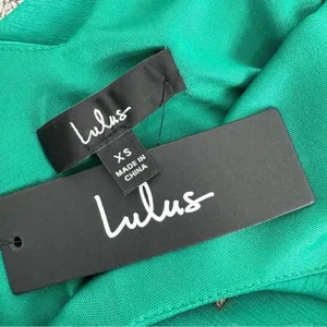 Lulus Romantic Love Floral Chiffon Ruffle Cold Shoulder Midi‎ Dress Green XS thumbnail 12