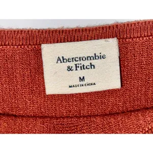 Abercrombie & Fitch Burnt Orange Ribbed Knit Crop Top Tank Top Womens Size M thumbnail 4