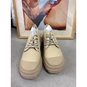 NIB Chinese Laundry Sz 7.5 Banner Cream Canvas Lace Up Block Heel Oxford Shoes thumbnail 3