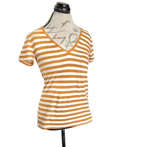 Madewell Womens Blouse Sz XS Striped Short Sleeve Preppy Parisian Minimalist thumbnail 4