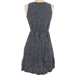 Old Navy navy and white polka dot dress size small thumbnail 2