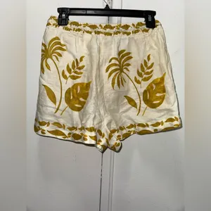 Zara Dawery Print Pleated Shorts High Waist Summer Beach Mini Vacation Boho XS thumbnail 5