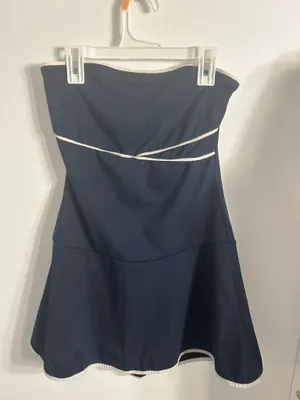 Edikted Navy Blue Strapless Athletic Dress thumbnail 3