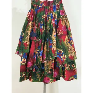 Vintage Women’s Maxi Skirt Floral Boho Layered Festival Whimsigoth Size XS NWT thumbnail 8
