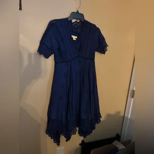 Catherine malandrino‎ blue dress 6 thumbnail 2