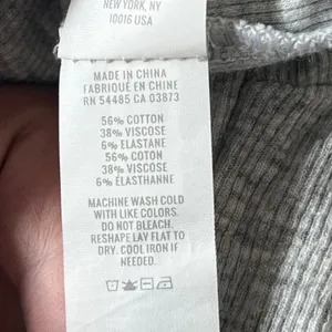 Aerie Ribbed Long Sleeve Henley Bodysuit Womens L Heather Gray Minimalist thumbnail 6