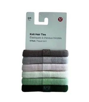 Lululemon Knit Hair Ties 6 Pack Ashen Rose/Porcelain Pink/Pink Pearl/Coconut thumbnail 5