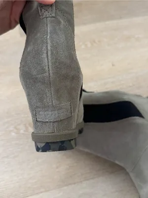 Sorel Suede Green Chelsea Bootie Ankles Boots thumbnail 4