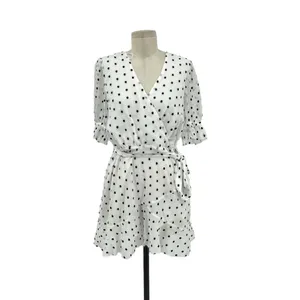 La Maison Talulah Something‎ About You Mini Dress in White Black Polka Dot Print thumbnail 3