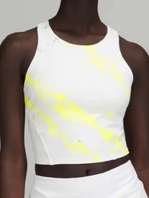 Lululemon Invigorate Training Tank Top Cross Court Wash Electric Lemon Size 6 thumbnail 1