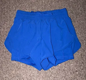 Blue athletic shorts thumbnail 1